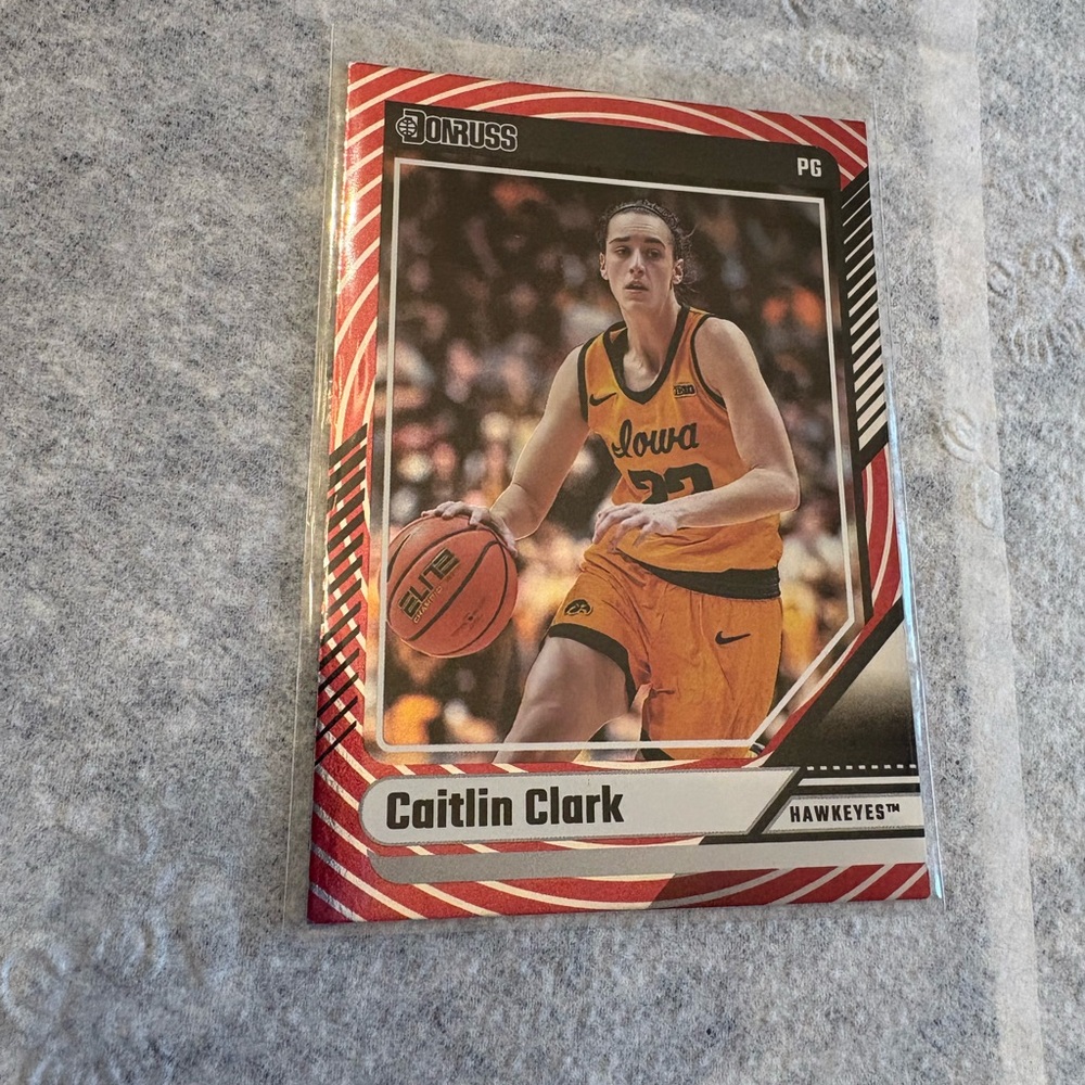 Caitlin Clark Panini Donruss Basketball Trading Card - Red Parallel